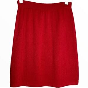 Vintage St John Basics Collection by Marie Gray Santana Knit Skirt USA Red 2